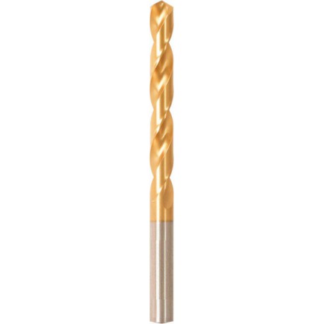 Foret hélicoïdal avec queue cylindrique, en acier à coupe rapide, type N, DIN 338, surface avec revêtement TiN, Ø h8 : 1,00 mm, Long. totale 34 mm