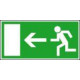 Panneau issue de secours à gauche 300x150 mm
