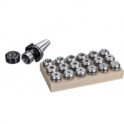 Pince de serrage MAS/BT40 + 18 Pinces ER32