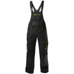 Salopette FORTIS H 24. noir/vert citron. Gr. 60