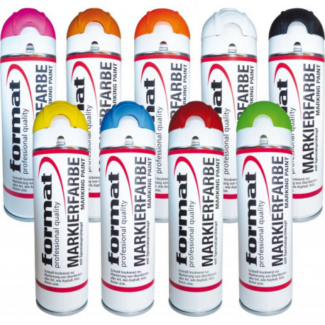 Aérosol de marquage de construction Fluo Jaune 500ml