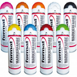 Aérosol de marquage de construction Fluo rouge 500ml