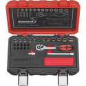 Coffret douilles 1/4 25 pcs en plastiquebox