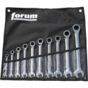 Clé à fourche à cliquet 10 pcs. droit 8-24mm