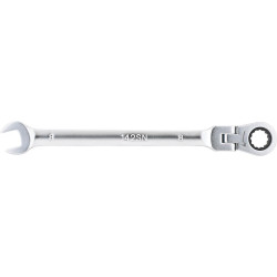Clé plate à cliquet 8mm tête pivotante