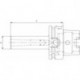 Douille intermédiaire avec filetage de serrage .Form-C D69893A HSK-A 63 MK1x100mm Kintek