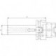 Douille intermédiaire avec filetage de serrage.Form-D D69893A HSK-A 63 MK2x115mm Kintek