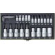 Coffret clés a douille Torx 23 pièces 1/2" et 1/4" Proxxon
