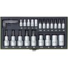 Coffret clés a douille Torx 23 pièces 1/2" et 1/4" Proxxon