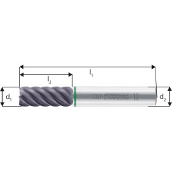 Fraise multi-dentsD6527L VHM 4mm TiALN Z 6 Maykestag