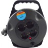 Enrouleur de cable avec 4 prises et cable 3G1,5 Noir 5 m