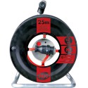 Dévidoir de cable électrique H07RN-F3G 25 m, noir/rouge