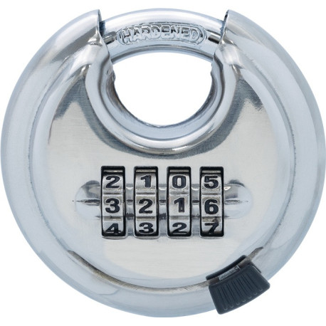 Cadenas à combinaison TCDI1/70RVS Corps de serrure L.25mm STA cuivré L.4