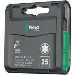 Coffret embouts bits Bit-Box 20 TX HF T 25 L.25mm WERA