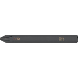 Embout 851 S PH 2x70mm 1/4 pouce PH 2x70mm L.70mm WERA (Par 5)