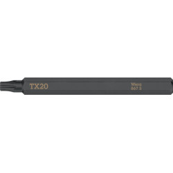 Embout Bit 867 S TORX 20x70mm 1/4 pouce TORX 20x70mm L.70mm WERA (Par 5)
