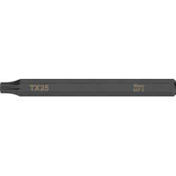 Embout Bit 867 S TORX 25x70mm 1/4 pouce TORX 25x70mm L.70mm WERA (Par 5)