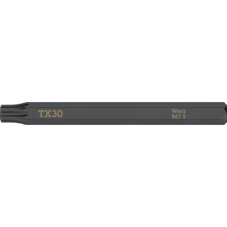 Embout Bit 867 S TORX 30x70mm 1/4 pouce TORX 30x70mm L.70mm WERA (Par 5)