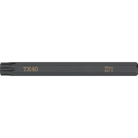 Embout Bit 867 S TORX 40x70mm 1/4 pouce TORX 40x70mm L.70mm WERA (Par 5)