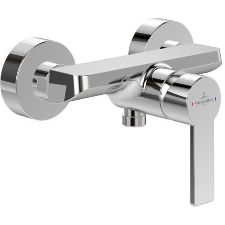Mitigeur monocommandé V&B pour douche ARCHITECTURA montage mural, 218x130x137mm chrome