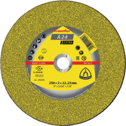 Disque à tronçonner A 24 Extra D230xB2mm alésage 22,23mm mi-dur GER Vitesse 6600tr/min (Par 25)