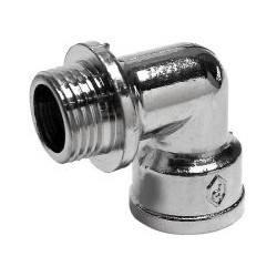 Raccord coudél avec 1 IG + 1 AG 1/2"
