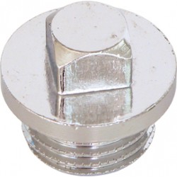 Bouchon tuyau eau chromé 3/8"