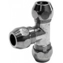 Raccord compression en té 10 mm