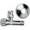 Robinet équerre avec rosace coulissante, 1/2 "