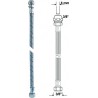 Tuyau connexion sanitaire 500 mm chrom 10 mm