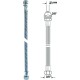 Tuyau connexion sanitaire 500 mm chrom 8 mm