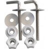 Abattant WC Fixation I Set I Charnières I en acier inoxydable – Métal Plastique I, 65061 8