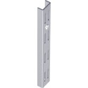 Rails muraux argent 2 rangés. 2000mm