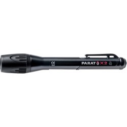 Lampe de poche X2 LED 143x19mm noir Parat