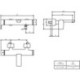 Mitigeur monocommandé V&B pour bain LIBERTY montage mural, 307x95x208mm chrome