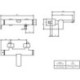 Mitigeur monocommandé V&B pour bain LIBERTY montage mural, 307x95x208mm chrome