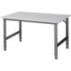 Table de travail Tom L1500xP1000xH760-1080mm Plan de travail mélamine Piétement gris anthracite
