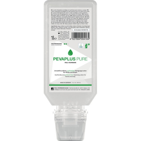 Nettoyage des mains Pevaplus PURE 1l non parfumé Bouteille souple PEVAPLUS PURE