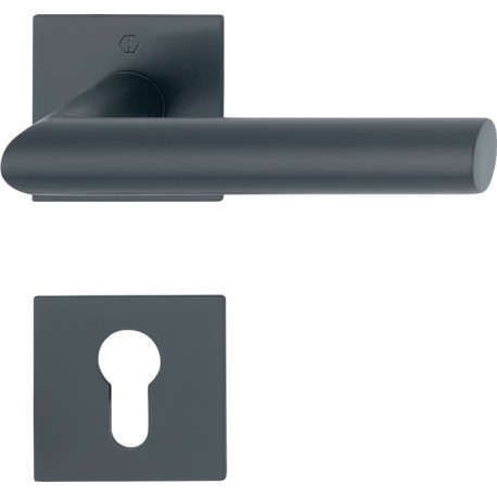 Poignée porte Ams.E1400Z/848N/848NS VA F9714M onglet PZ DIN Gauche/Droite HOPPE