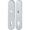 Paire de plaques longues F1 alu.argent F1 PZ 92mm HOPPE
