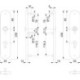 Paire de plaques longues F1 alu.couleur argent F1 PZ 72mm HOPPE