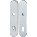 Paire de plaques longues E3332ZA/3310 F1/argenté F1 PZ 92mm HOPPE