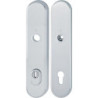 Paire de plaques longues E3332ZA/3310 F1/argenté F1 PZ 92mm HOPPE
