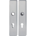 Paire de plaques longues E2221/2210 ma F69 PZ 72mm HOPPE