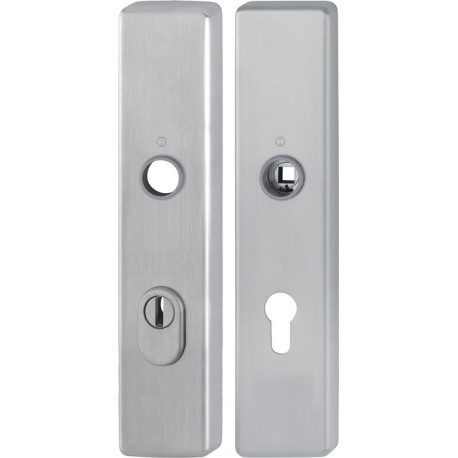 Paire de plaques longues E2222ZA/2210 ma F69 PZ 72mm HOPPE