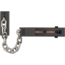 Chaîne de porte SK66 L.165mm DIN Gauche/Droite marron avec sécurité enfant ABUS