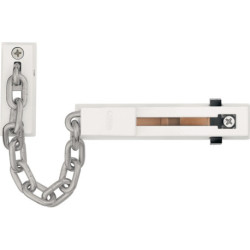Chaîne de porte SK66 L.165mm DIN Gauche/Droite blanc avec sécurité enfants ABUS