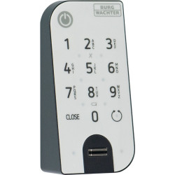 Clavier 7712 Clavier à empreintes digitales anthracite/blanc BURG-WÄCHTER