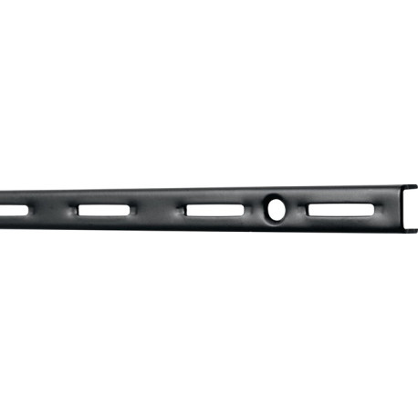 Rail étagère L.2000mm noir ma STA simple rangée de trous ELEMENT SYSTEM