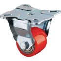 Roulette fixe 35mm 100kg PU 90 +/- 3 Shore A bille.60x60mm STA BS ROULEAUX